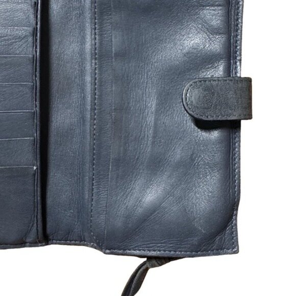 Bottega Veneta Intrecciato Woven Leather French Wallet In Soft Blue Classic - Picture 11 of 12